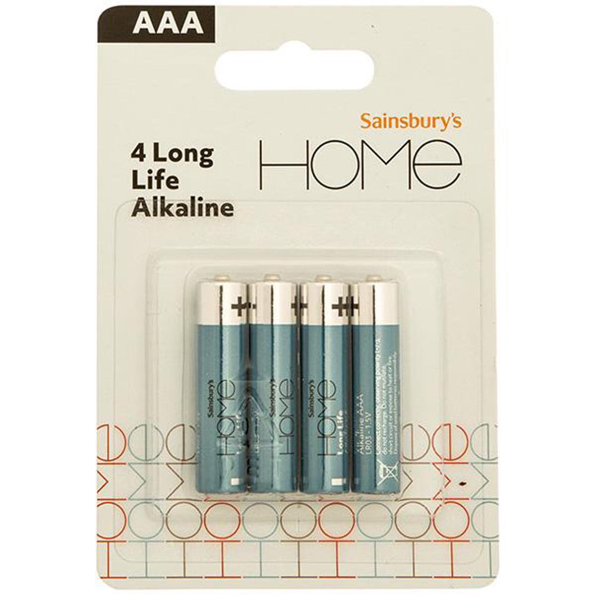 Sainsbury's extra long life AAA batteries 4 pack - British product