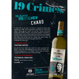 19 Crimes Chardonnay mid strength white wine - British product