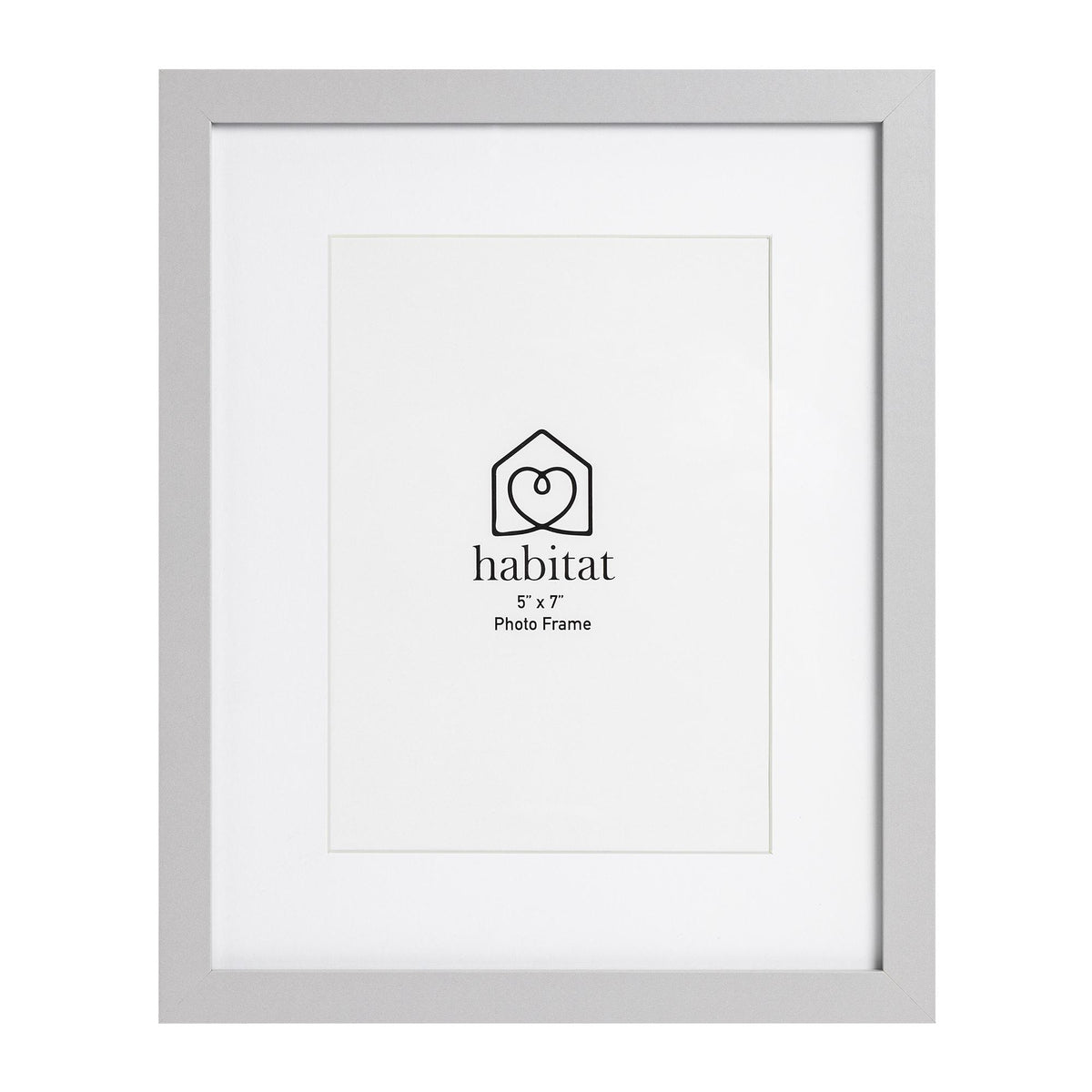 Habitat grey single mount photo frame 5x7 inch, UK version