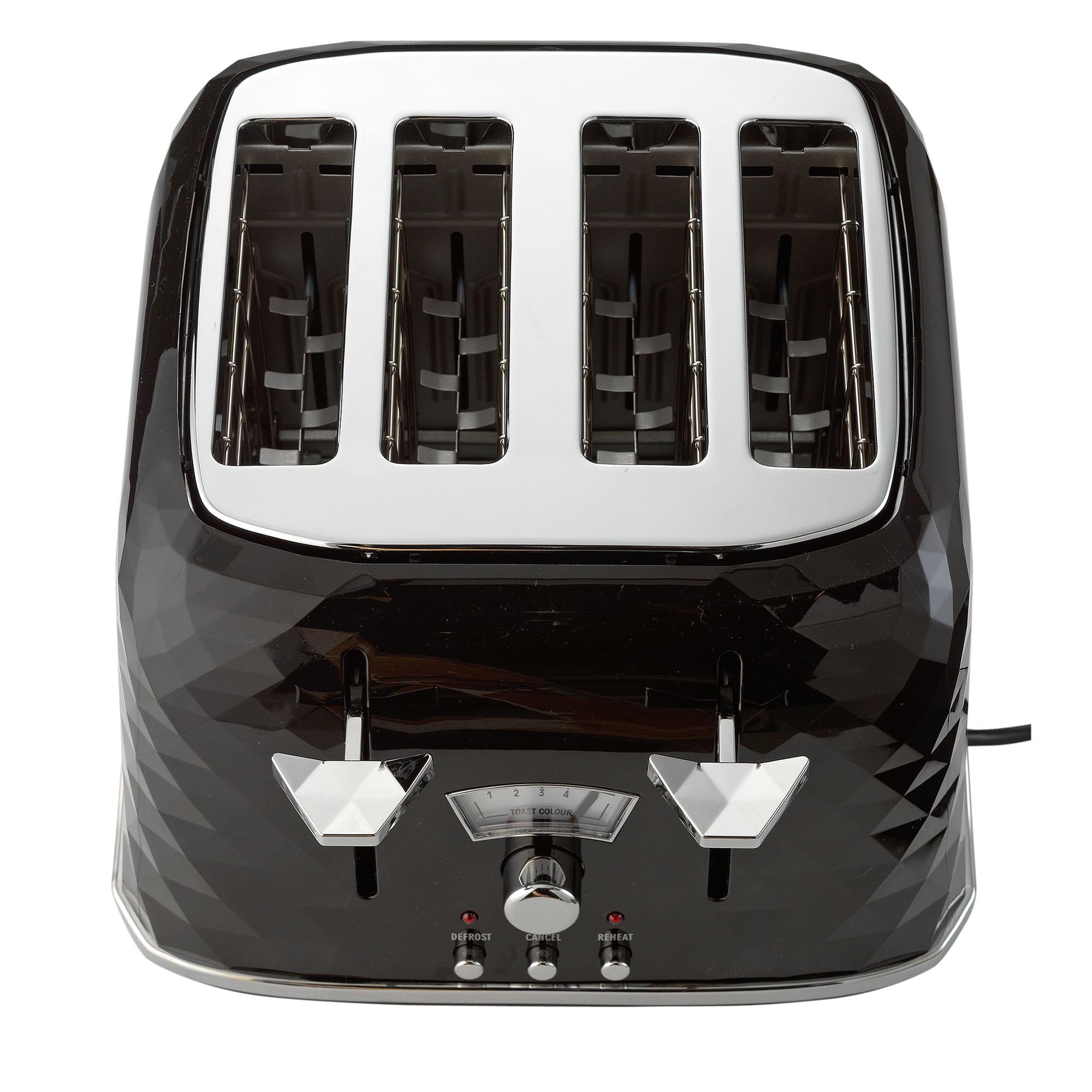 De'Longhi Brillante 4-slice toaster black - British product