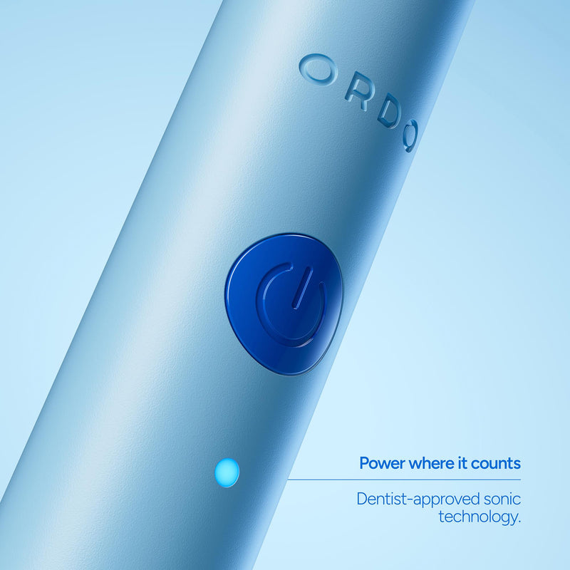 Ordo Sonic Edge Cobalt Breeze rechargeable toothbrush, imported from the UK