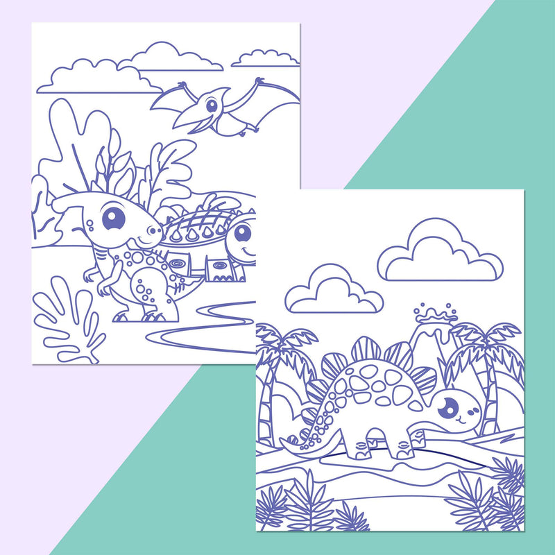 Colour Me Magnets Dinosaurs activity book (British brand)