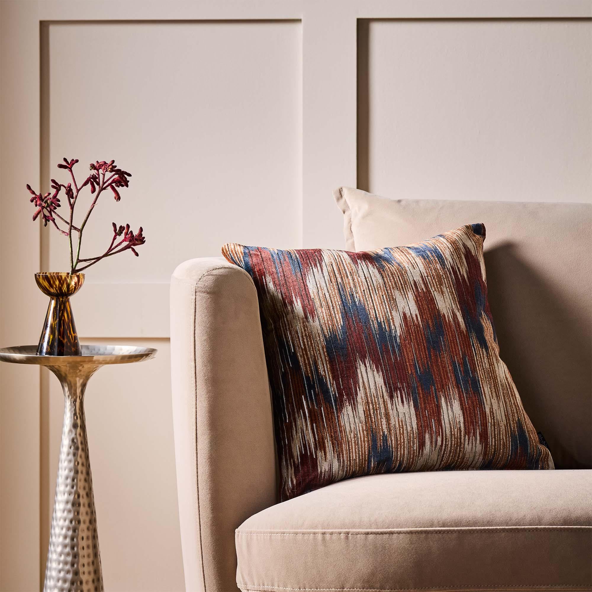 Habitat Ikat velvet jacquard cushion 43x43, UK version