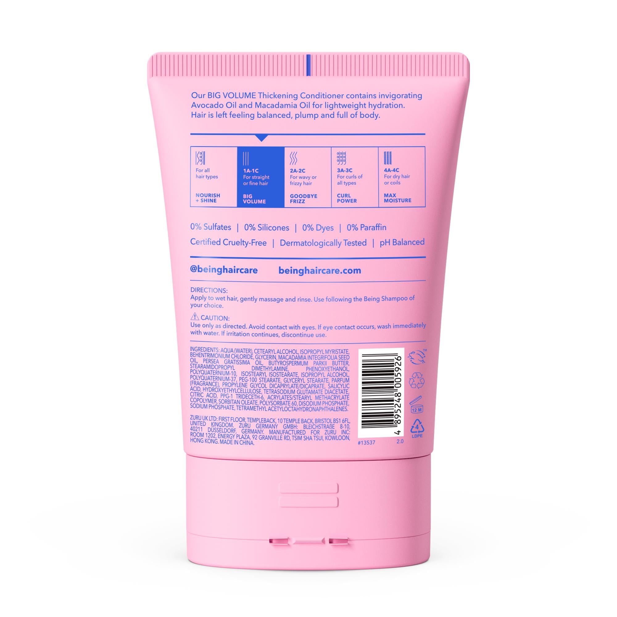 Being Big Volume Thickening Conditioner 354ml (British brand)