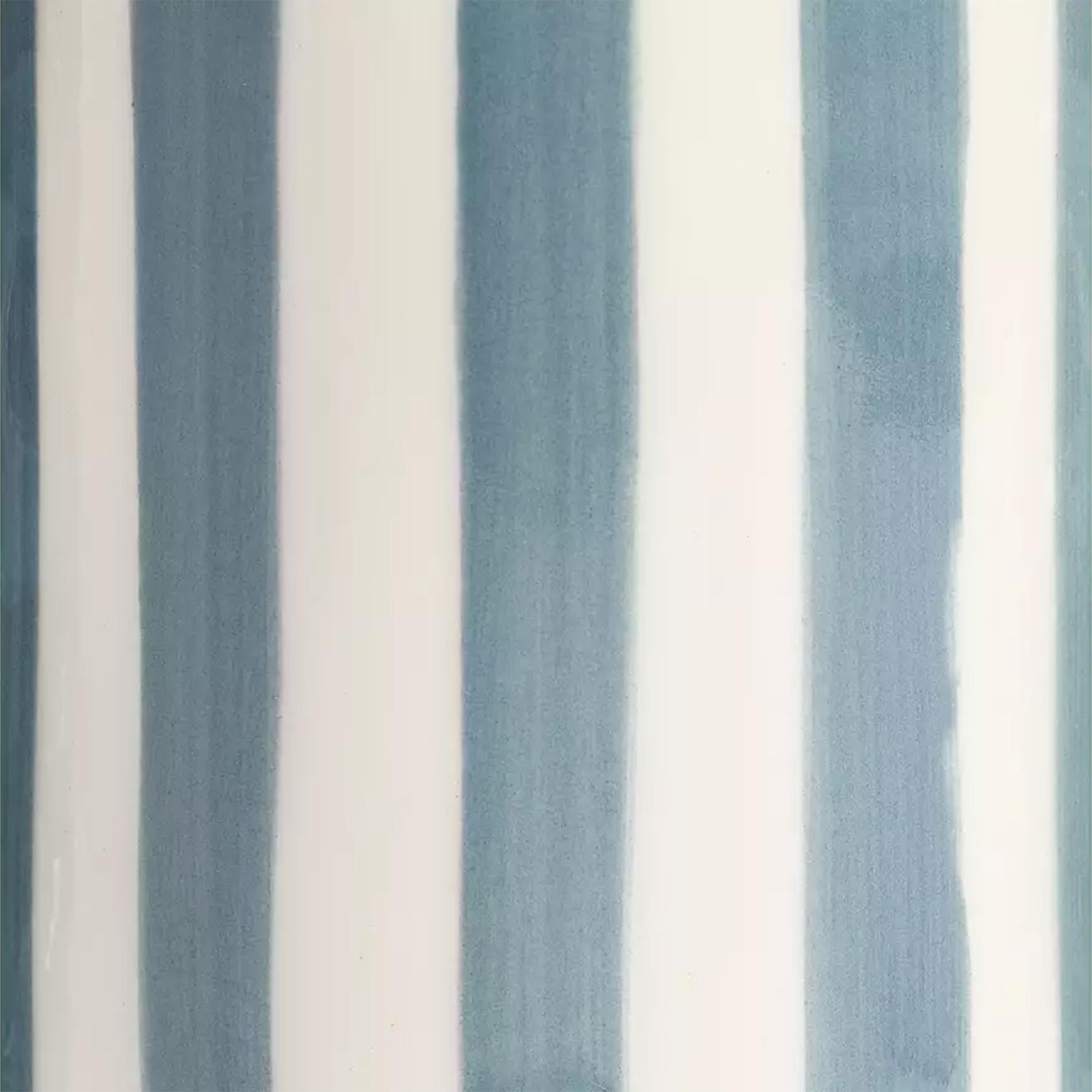 Habitat stripe ceramic vase with wavy handles H20cm - British product