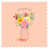 Carlton greeting card Thinking of You vase flowers 15.9cm - British product