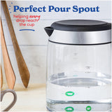 Russell Hobbs glass kettle illuminating black 1.7L, imported from the UK