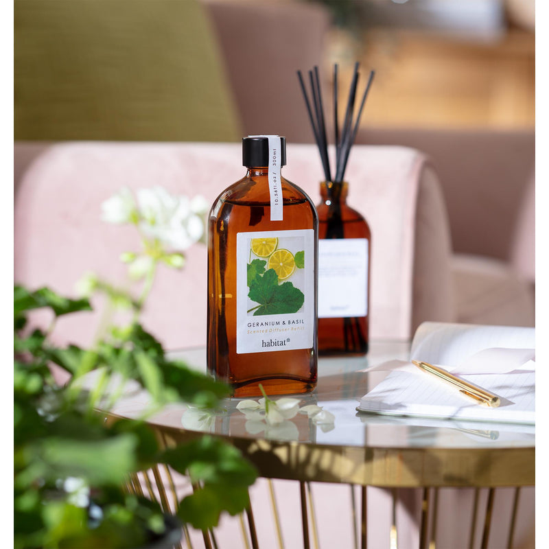Habitat Geranium & Basil diffuser refill 300ml, UK version