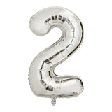 Sainsbury's Home Silver Foil Number Balloon Age 2 34 Inch (British brand)