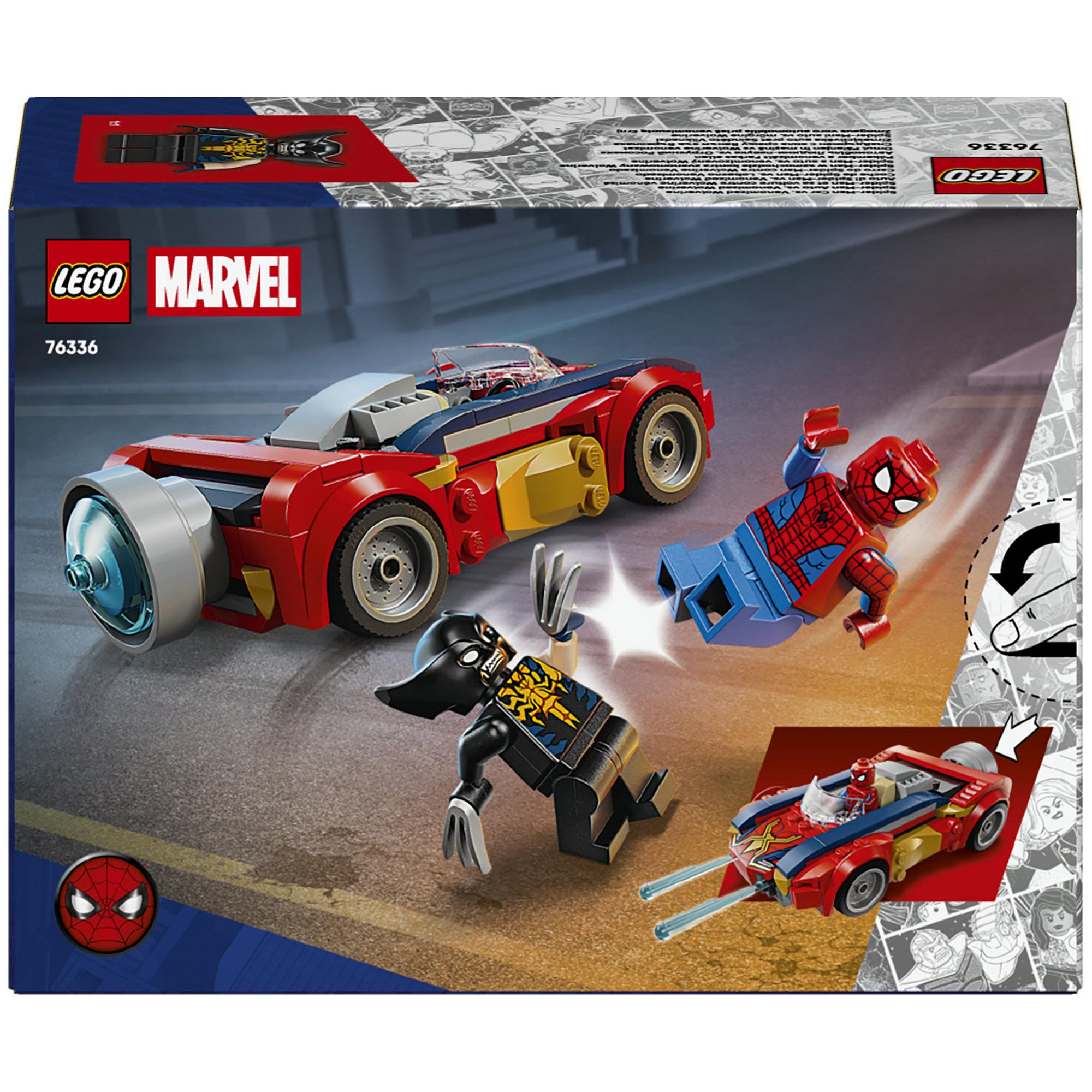 LEGO Marvel Spider-Man Car vs Venomized Wolverine building toy, UK version