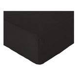 Fitted Bed Sheet in Black Made from 60% Cotton and 40% Polyester
