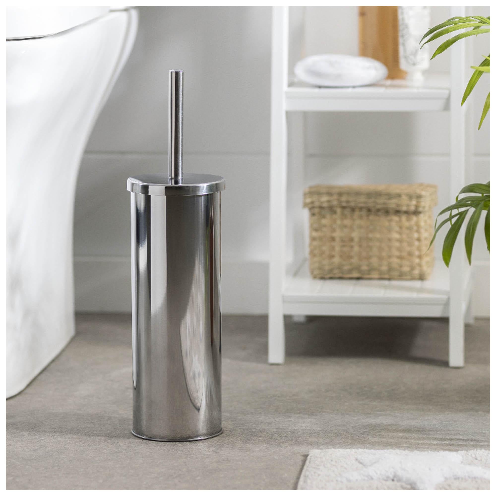 Sainsbury's Home Stainless Steel Toilet Brush with Bin (British brand)
