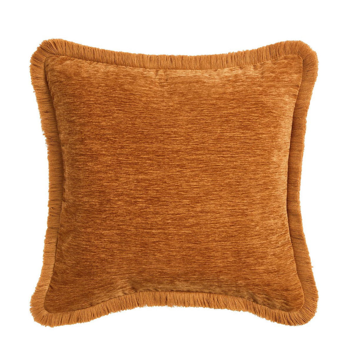 Habitat fringed chenille cushion umber 43x43, UK version