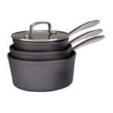 Habitat hard anodised aluminium saucepan set 3 piece, UK version