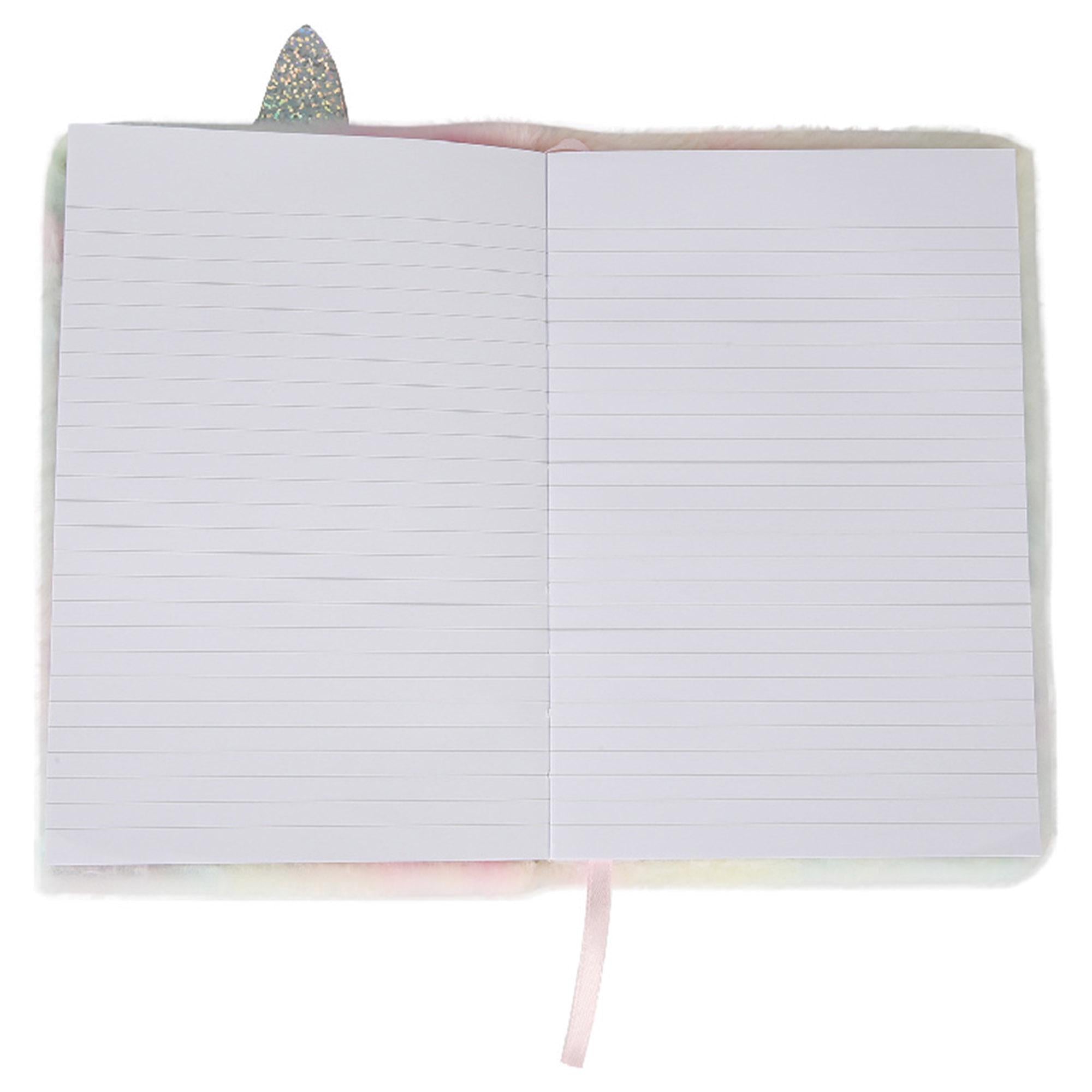 Sainsbury's Home unicorn furry notebook A5, UK version