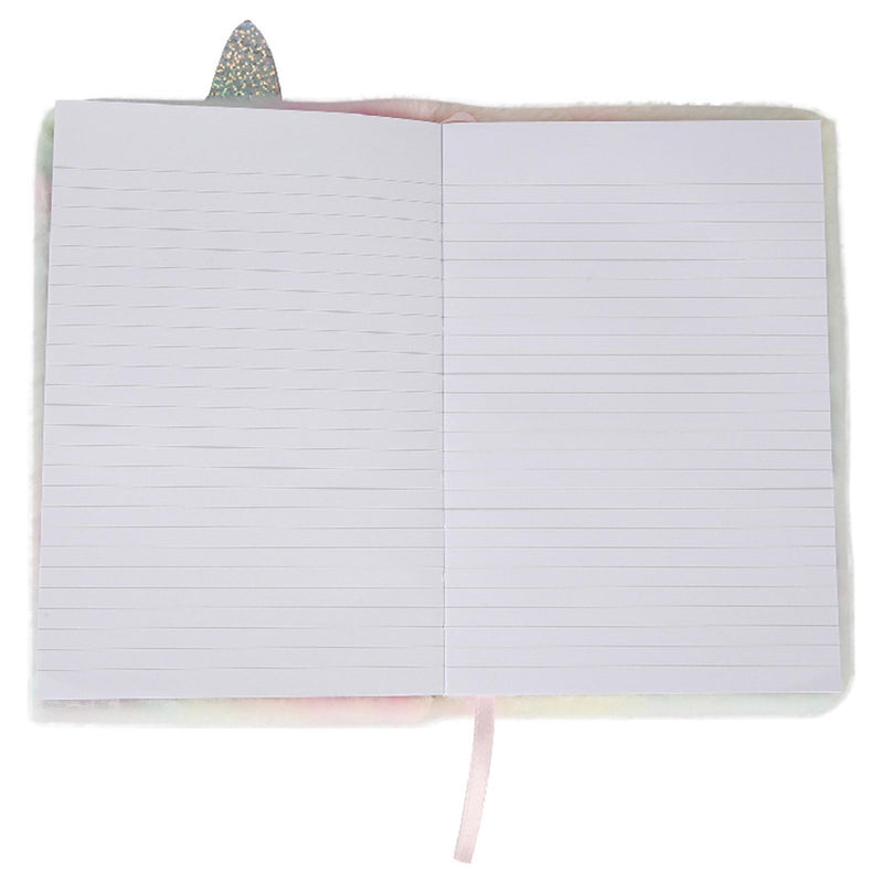 Sainsbury's Home unicorn furry notebook A5, UK version