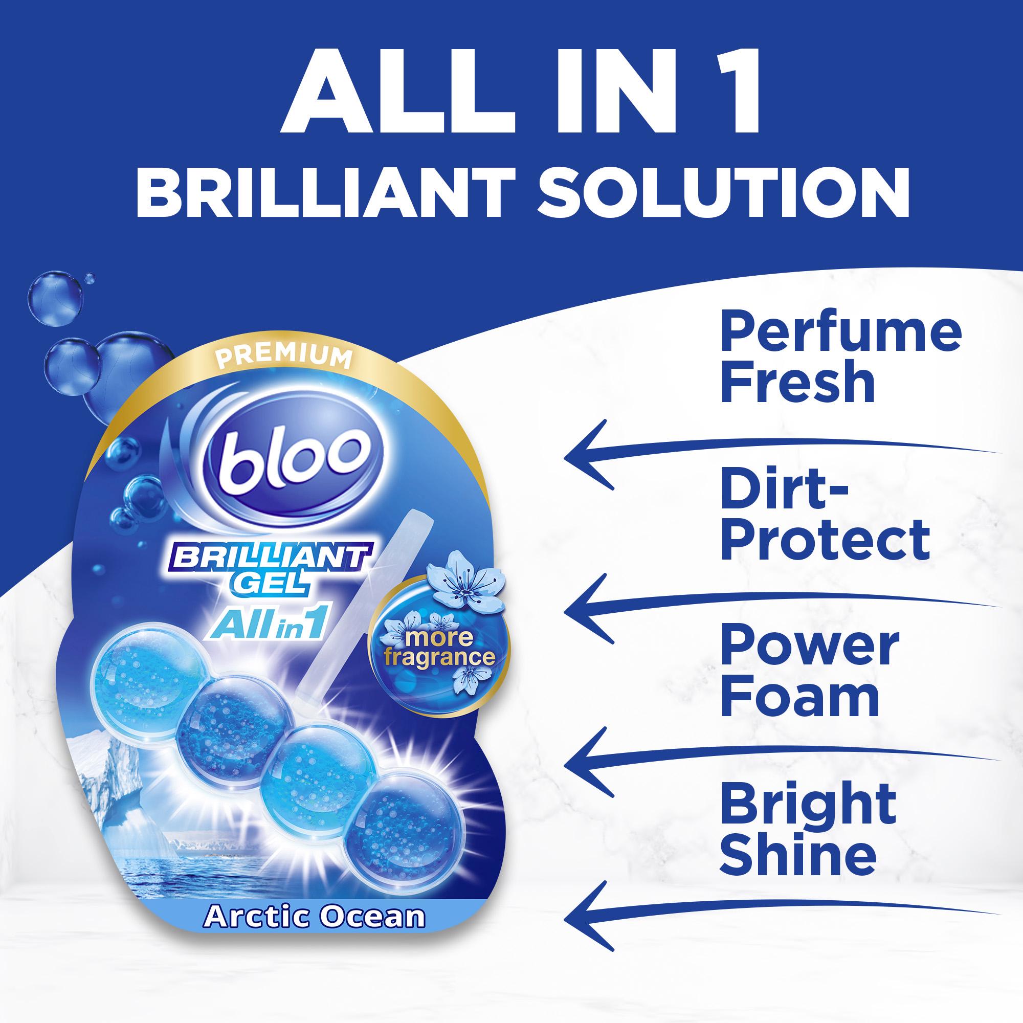 Bloo toilet rim block Arctic Ocean 42g (British brand)