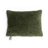 Habitat shearling cushion moss green 55x40cm, imported from the UK