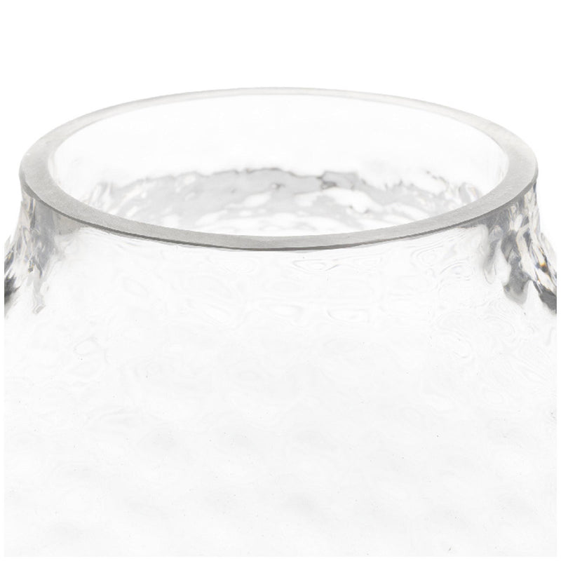 Habitat hurricane candle holder hammered glass wooden base (British brand)