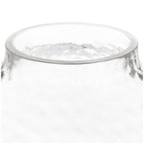 Habitat hurricane candle holder hammered glass wooden base (British brand)