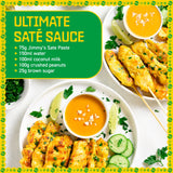 Jimmy's Satay Sauce peanut paste marinade 226g jar, imported from the UK