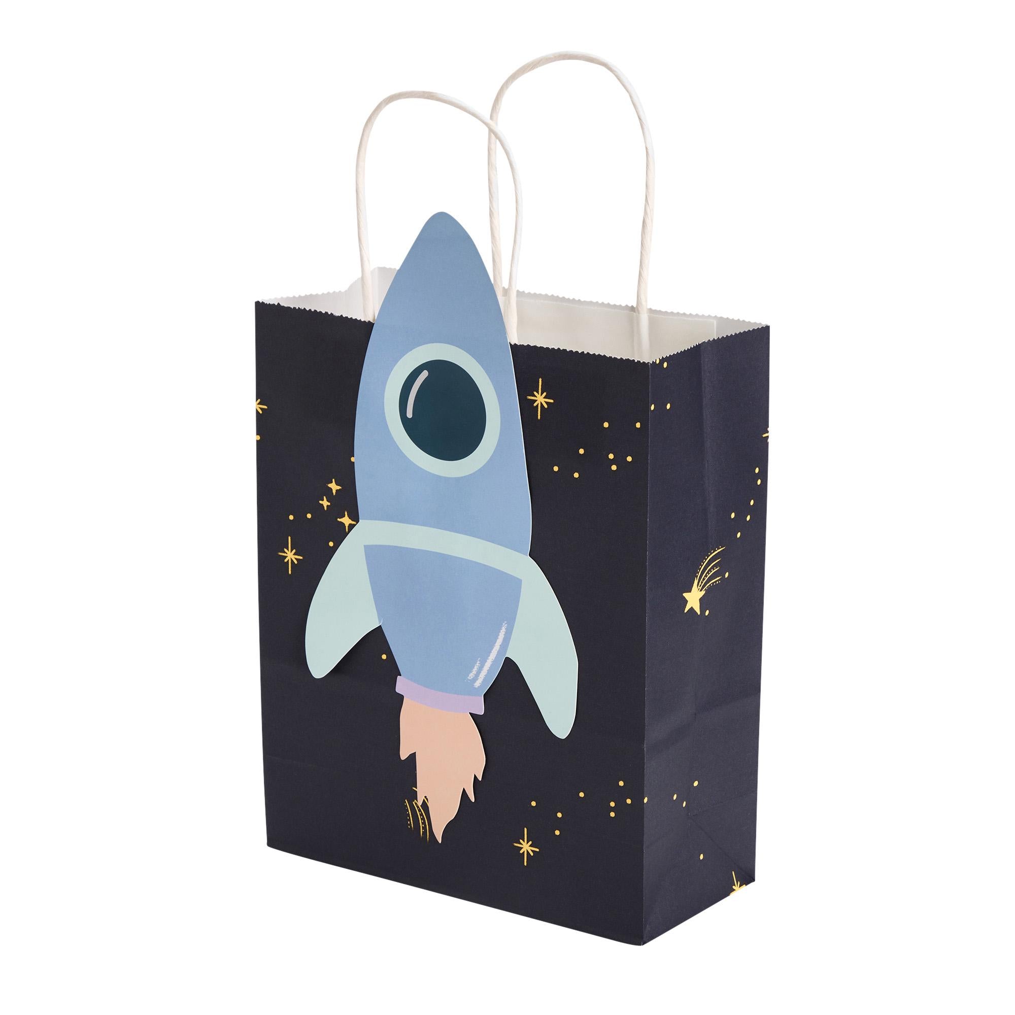Sainsbury's Space Rocket Party Gift Bags Blue Pack of 10 (British brand)