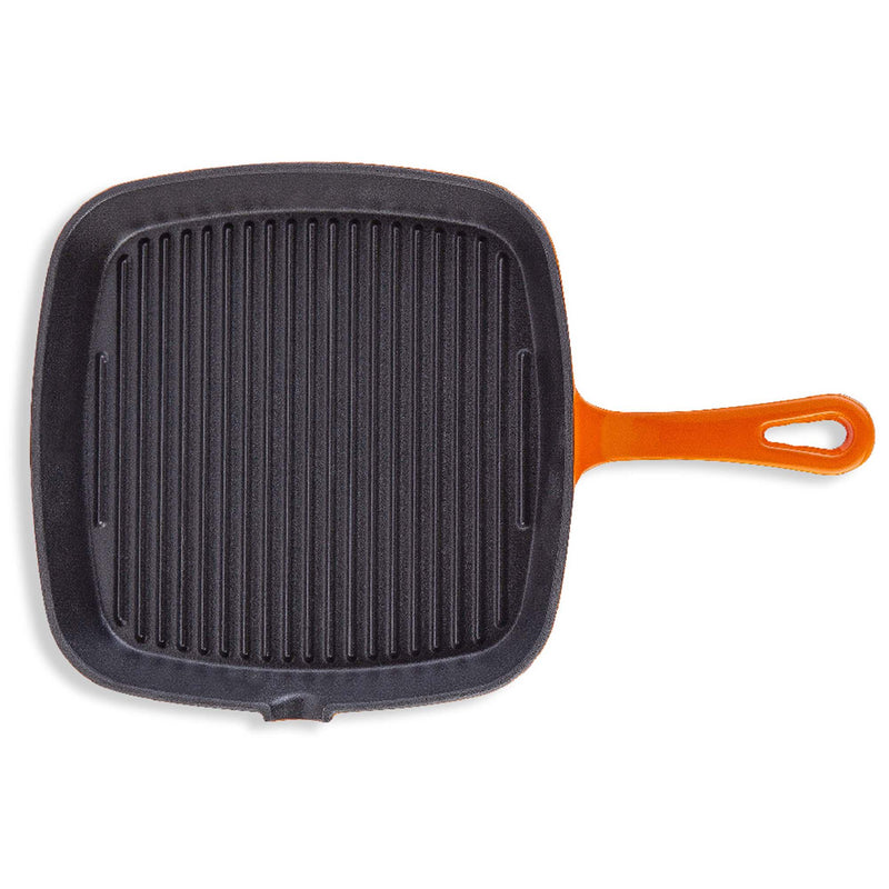 Habitat cast iron griddle pan orange 23cm, UK version