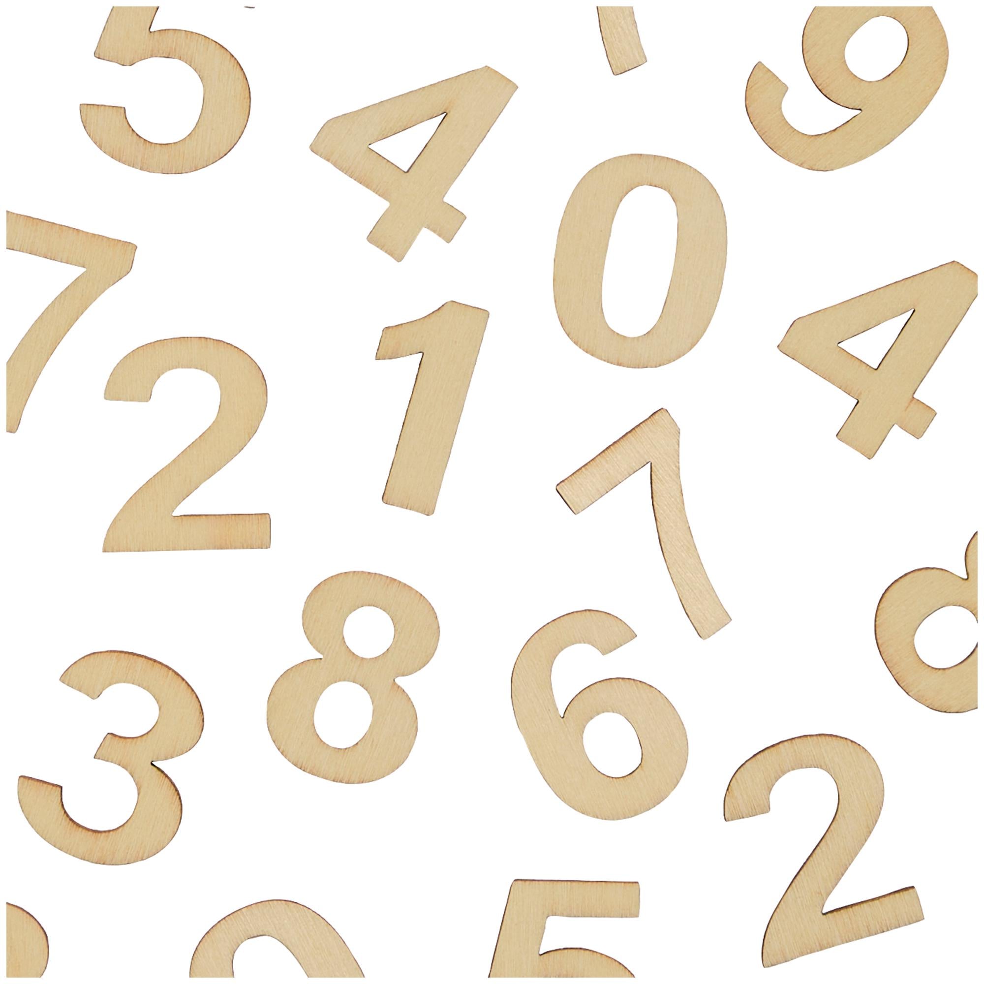 Get Creative Wooden Numbers Craft Pack of 78, UK version