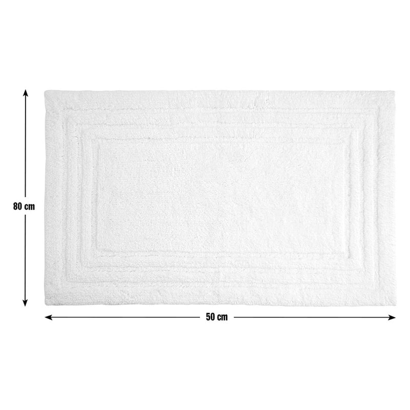 Habitat Cotton Deep Pile Bath Mat White 80x50cm, UK version