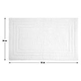 Habitat Cotton Deep Pile Bath Mat White 80x50cm, UK version