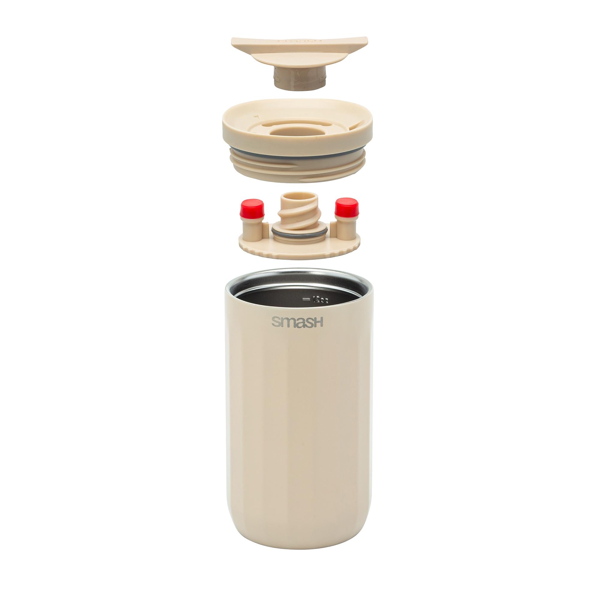 Smash Linear Beige travel coffee cup (British brand)