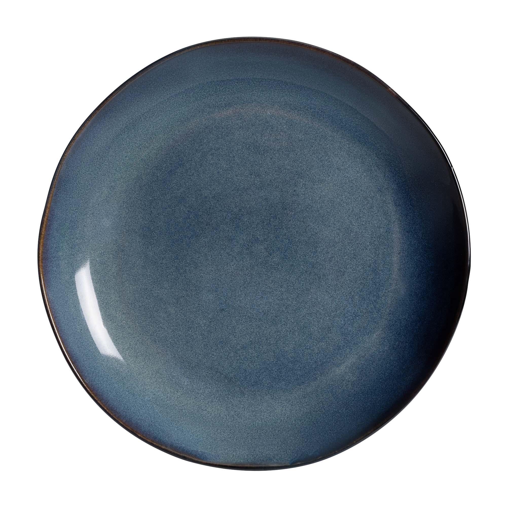 Habitat Reactive Dinner Plate Navy, imported from the UK