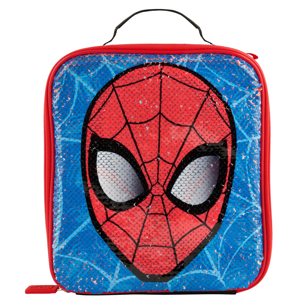 Spiderman lunch bag reverse sequin pattern 8x19.5x23cm (British brand)