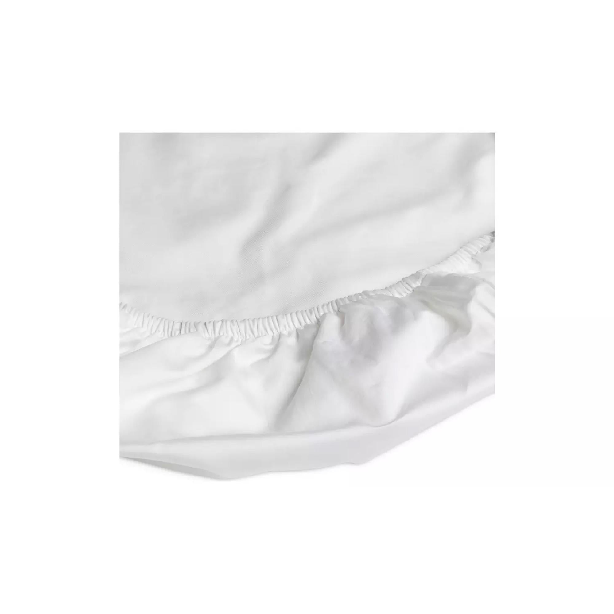White 400 Thread Count Egyptian Cotton Fitted Bed Sheet