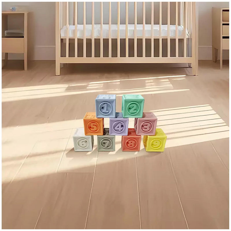 Chad Valley pack of 9 sensory stacking cubes - British product