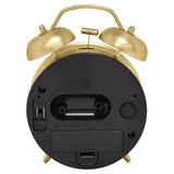 Acctim double bell alarm clock in brass - British product