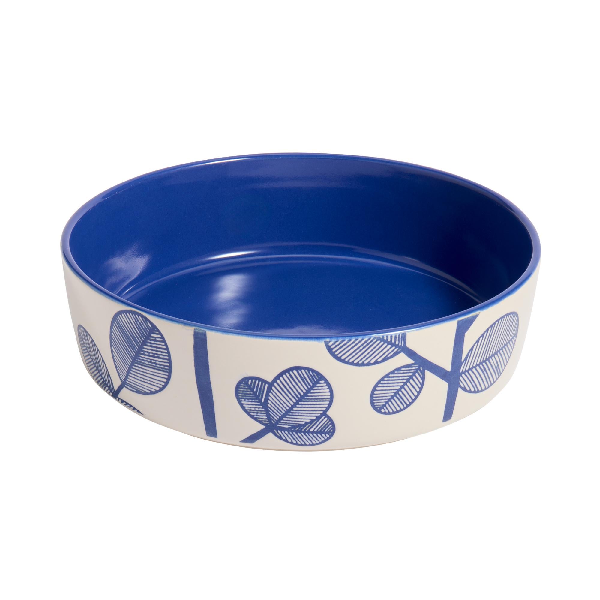 Habitat leaf pasta bowl blue 22cm, UK version