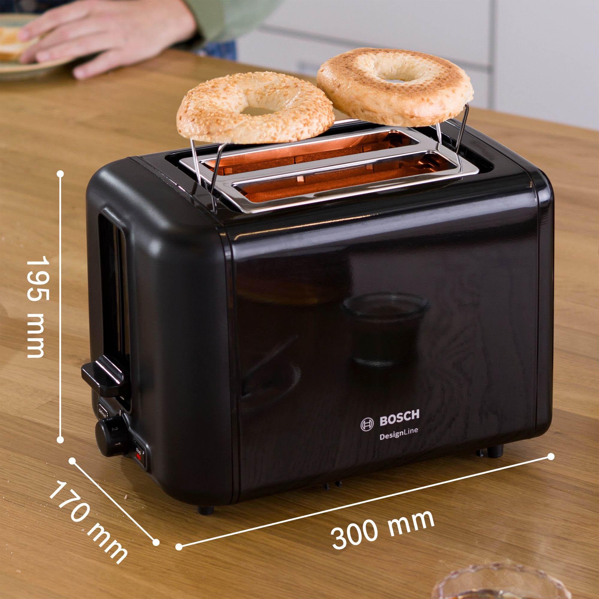 Bosch DesignLine 2 slice stainless steel toaster - UK version