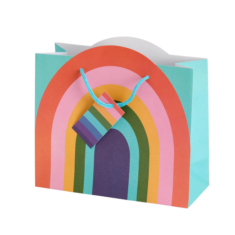 Sainsbury's rainbow die cut gift bag medium, UK version
