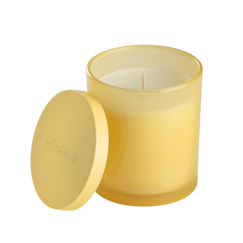 Habitat scented candle Lemon & Mimosa 200g glass jar, UK version