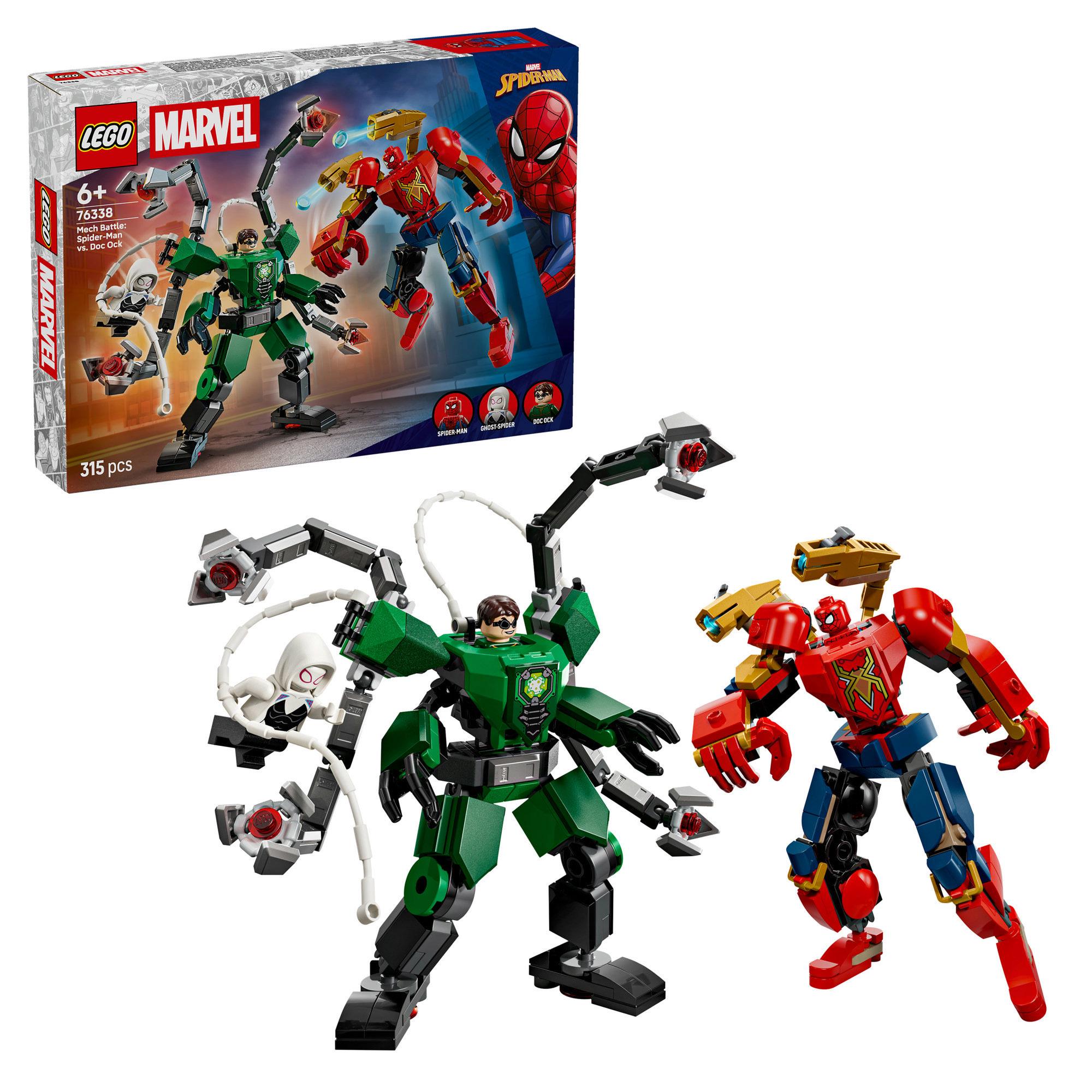 LEGO Marvel mech battle Spider-Man vs Doc Ock building toy (British brand)