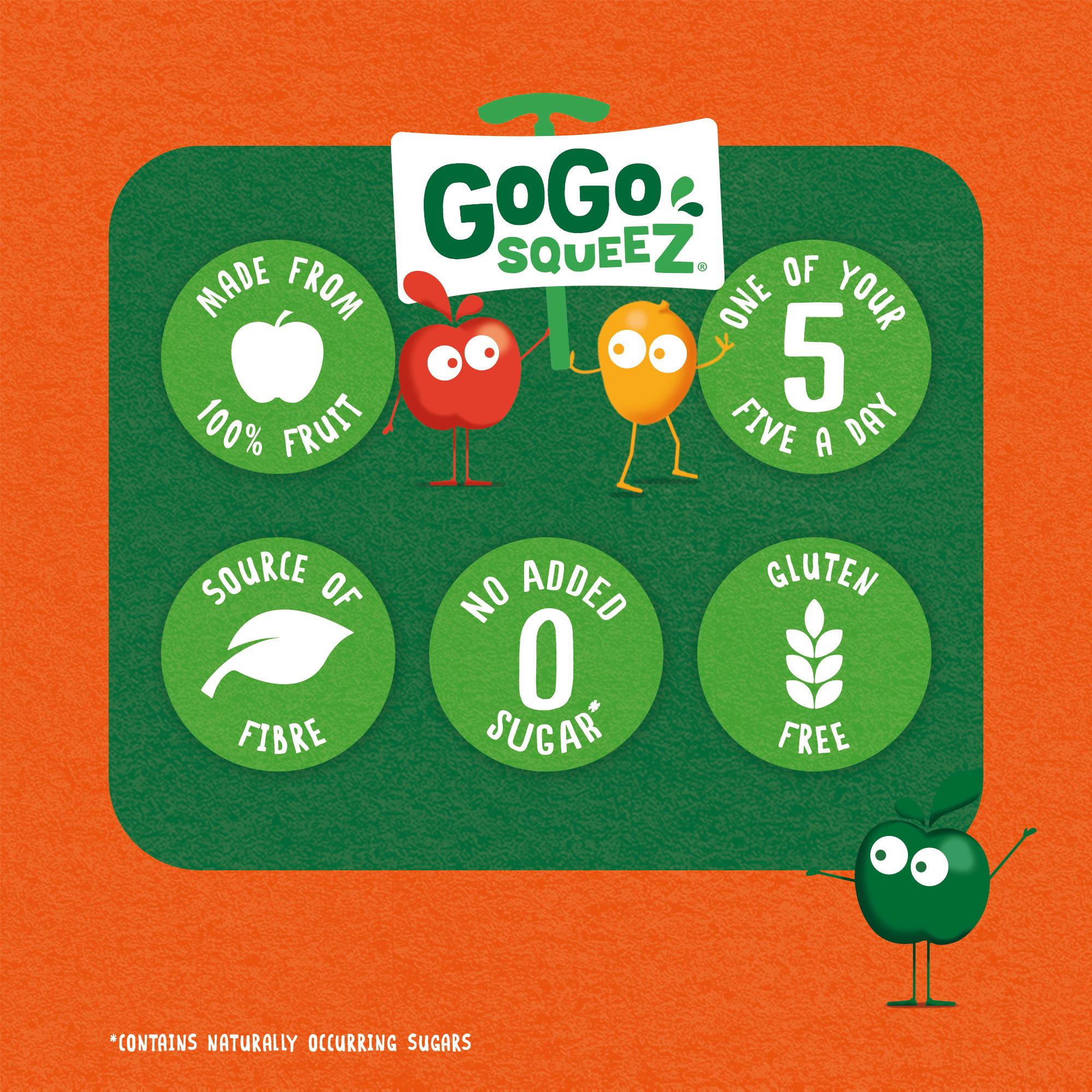 GoGo Squeez Apple Mango smoothie 4x90g, UK version