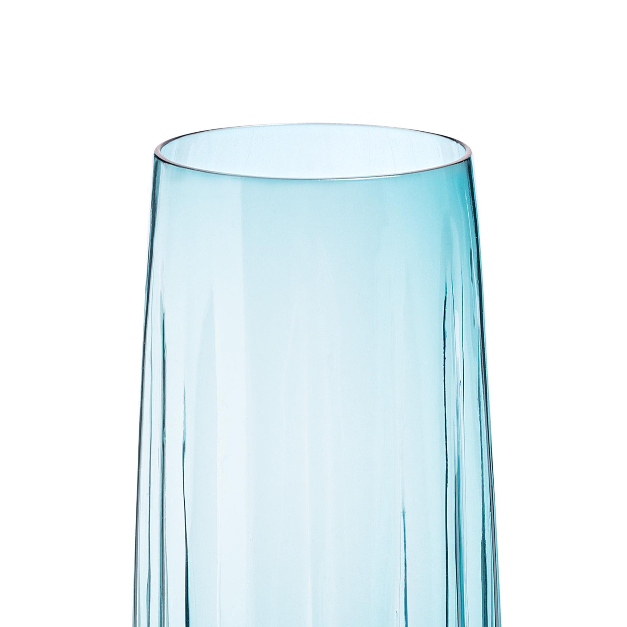 Habitat Teal Coloured Hi Ball Glass 450ml Capacity, UK version