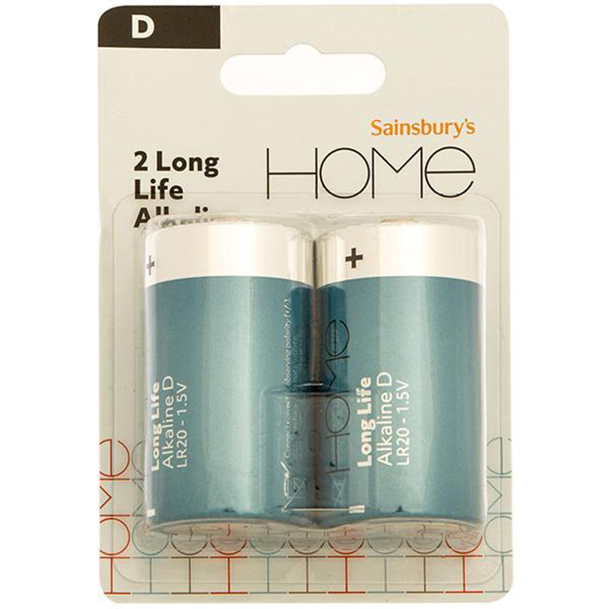 Sainsbury's Extra Long Life D batteries 2-pack, imported from the UK
