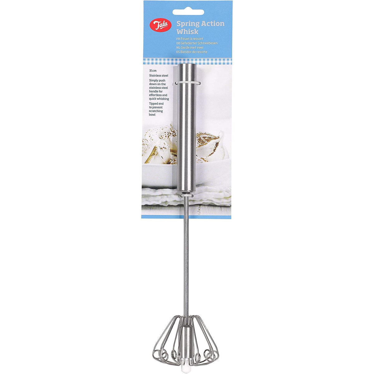 Tala stainless steel spring action whisk kitchen tool (British brand)