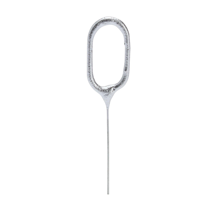 Sainsbury's Home silver number 0 cake sparkler candle 17cm - British product