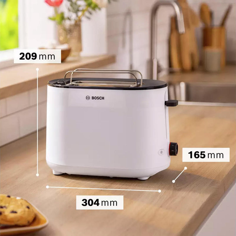 Bosch MyMoment 2 slice toaster in white, UK version
