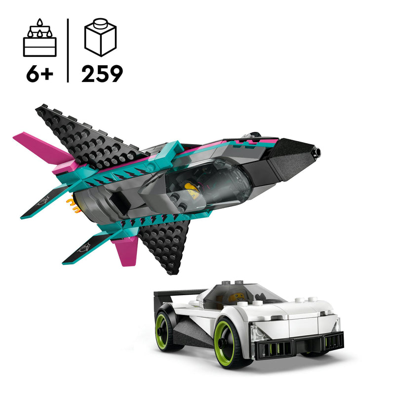 LEGO City Jet vs. Car building set 259 pieces (British brand)