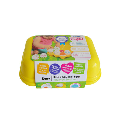 Sainsburys Tomy Play to Learn Hide N Squeak Eggs Baby Educational Toy Six Pack- Buy online at McGrocer