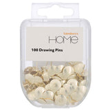 Sainsbury's Home drawing pins gold finish 100pk, imported from the UK